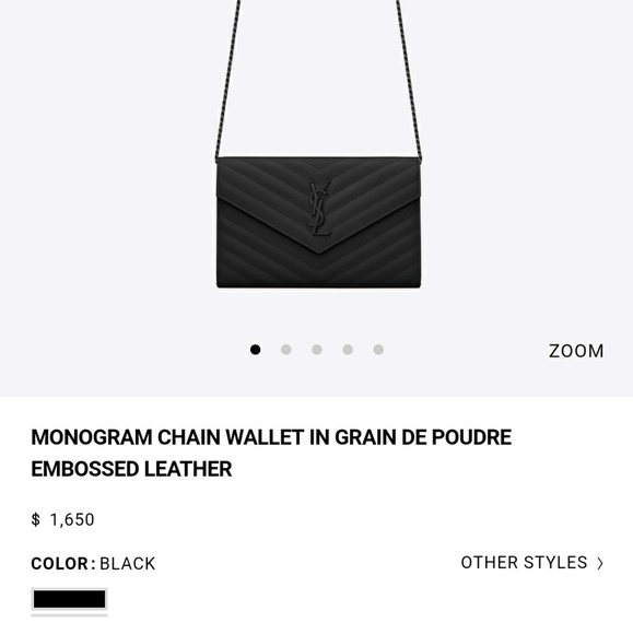 YSL MONOGRAM CHAIN WALLET - Picture 8 of 9